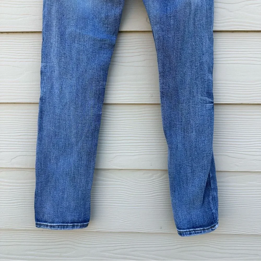 Kancan Hi‎ Rise Skinny Exposed Button Fly Distressed Raw Hem Jeans-Sz 3 / 25